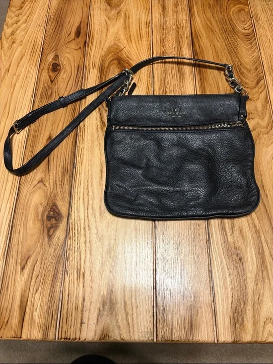 kate spade Black Pebbled Leather Crossbody - Picture 2 of 12